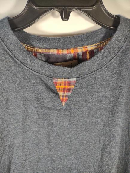 Cosi Concepts Regular Fit Men's XL LS Cotton T-shirt Flannel Accent Blue - Picture 2 of 4